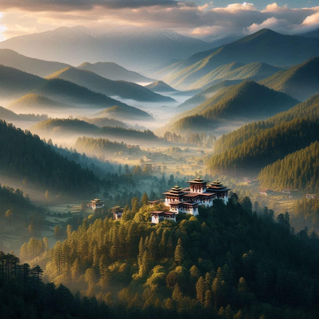 Bhutan mountain landscape
