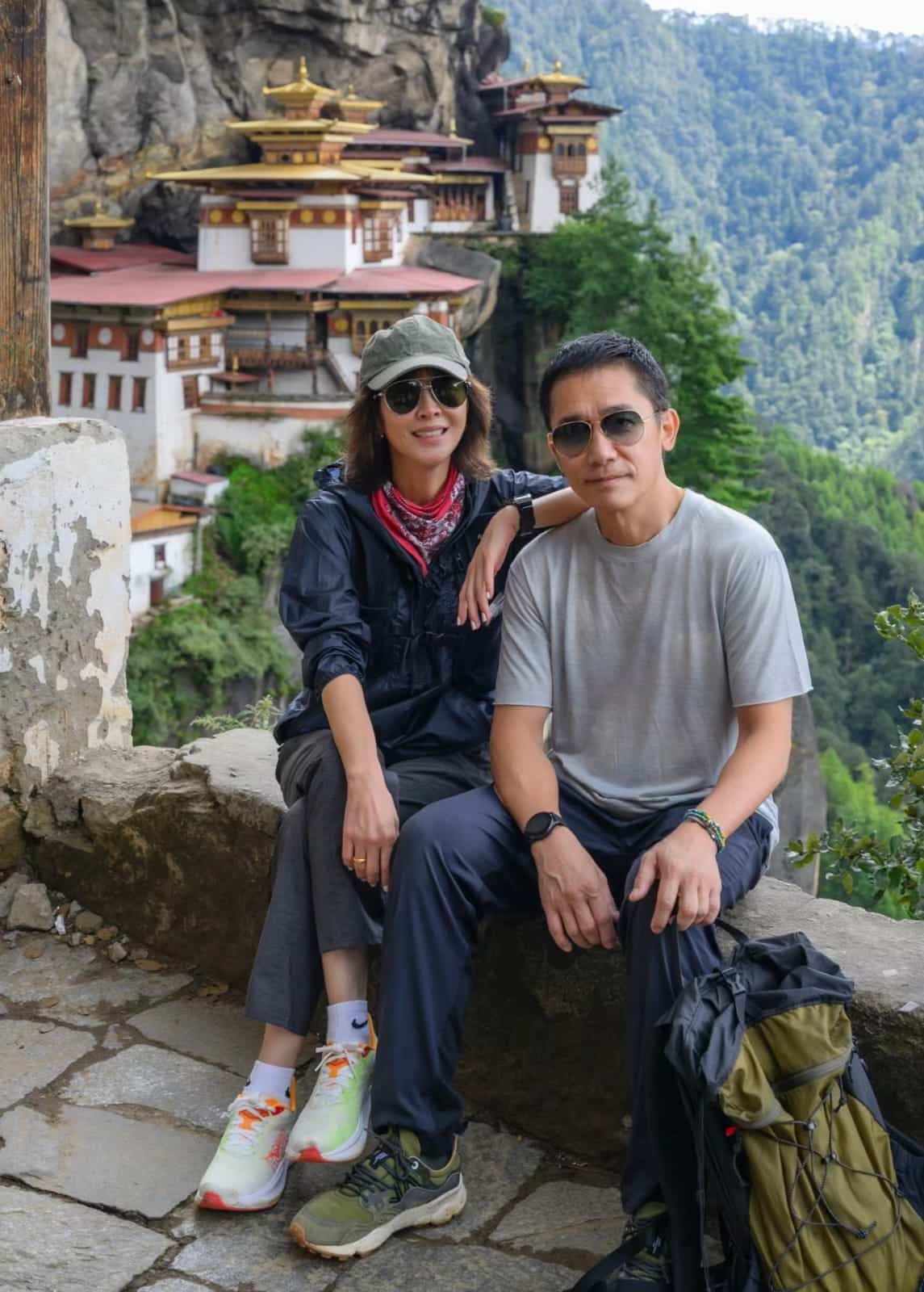 Traditional Bhutanese food spread